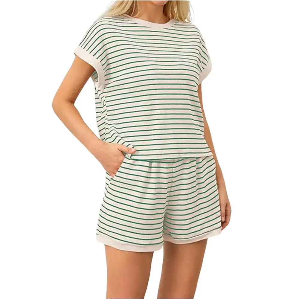 2 Piece Summer Stripes Lounge Set 
