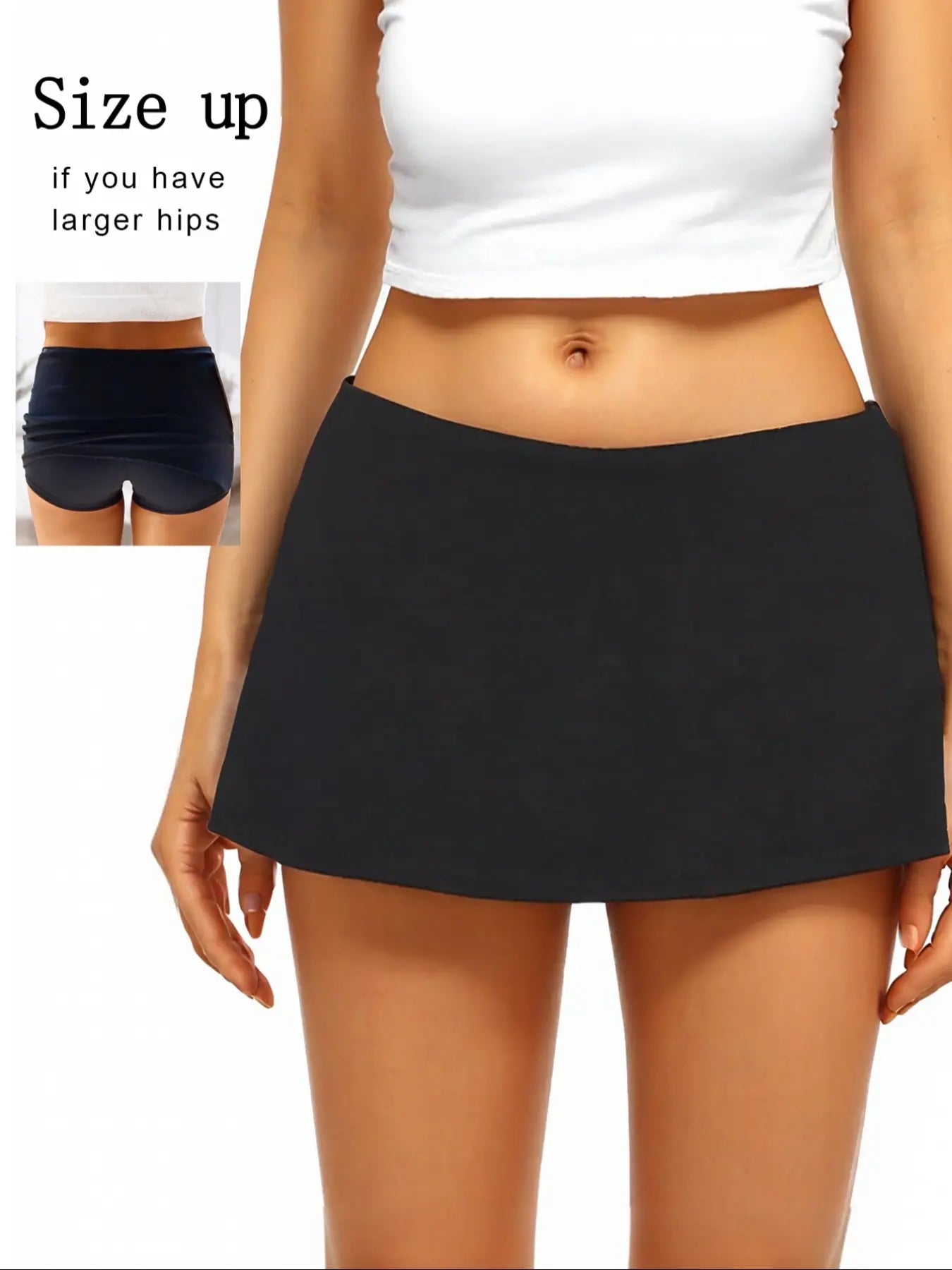 Cutie Low Waist Mini Skirt with Pockets