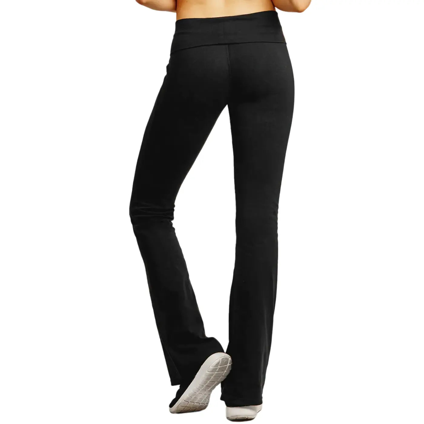 Cotton Foldover Flare Pants