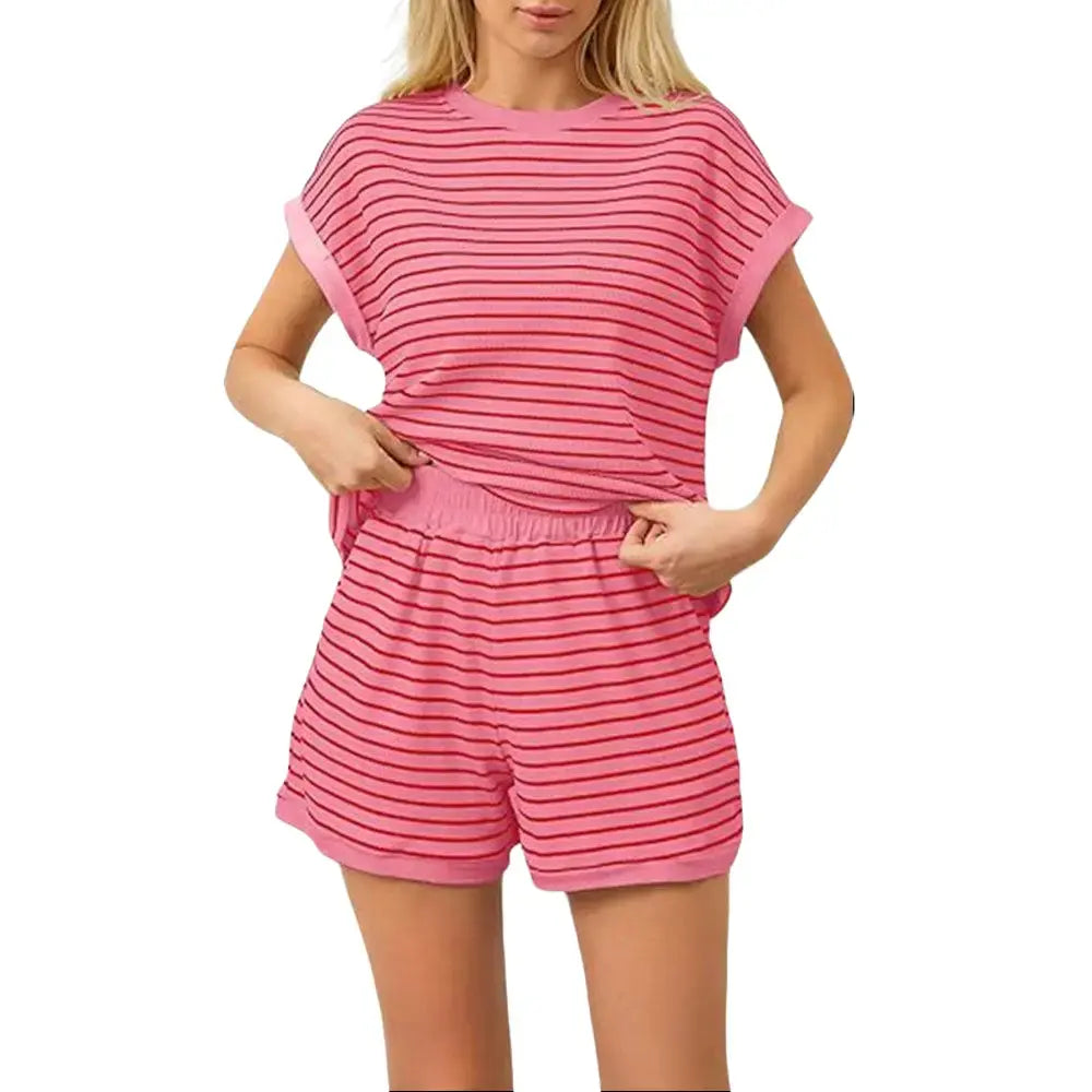 2 Piece Summer Stripes Lounge Set 