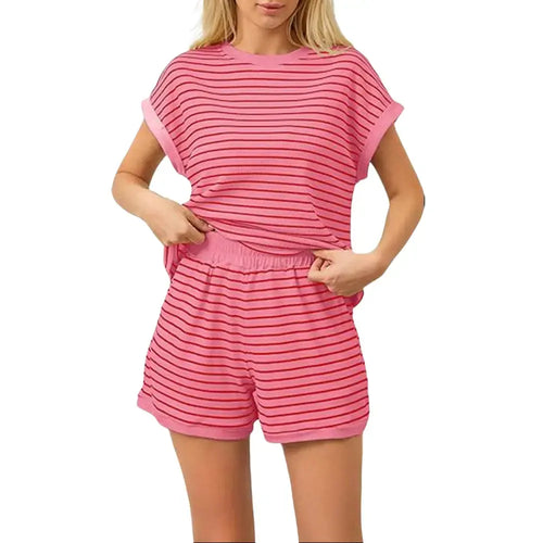 2 Piece Summer Stripes Lounge Set 