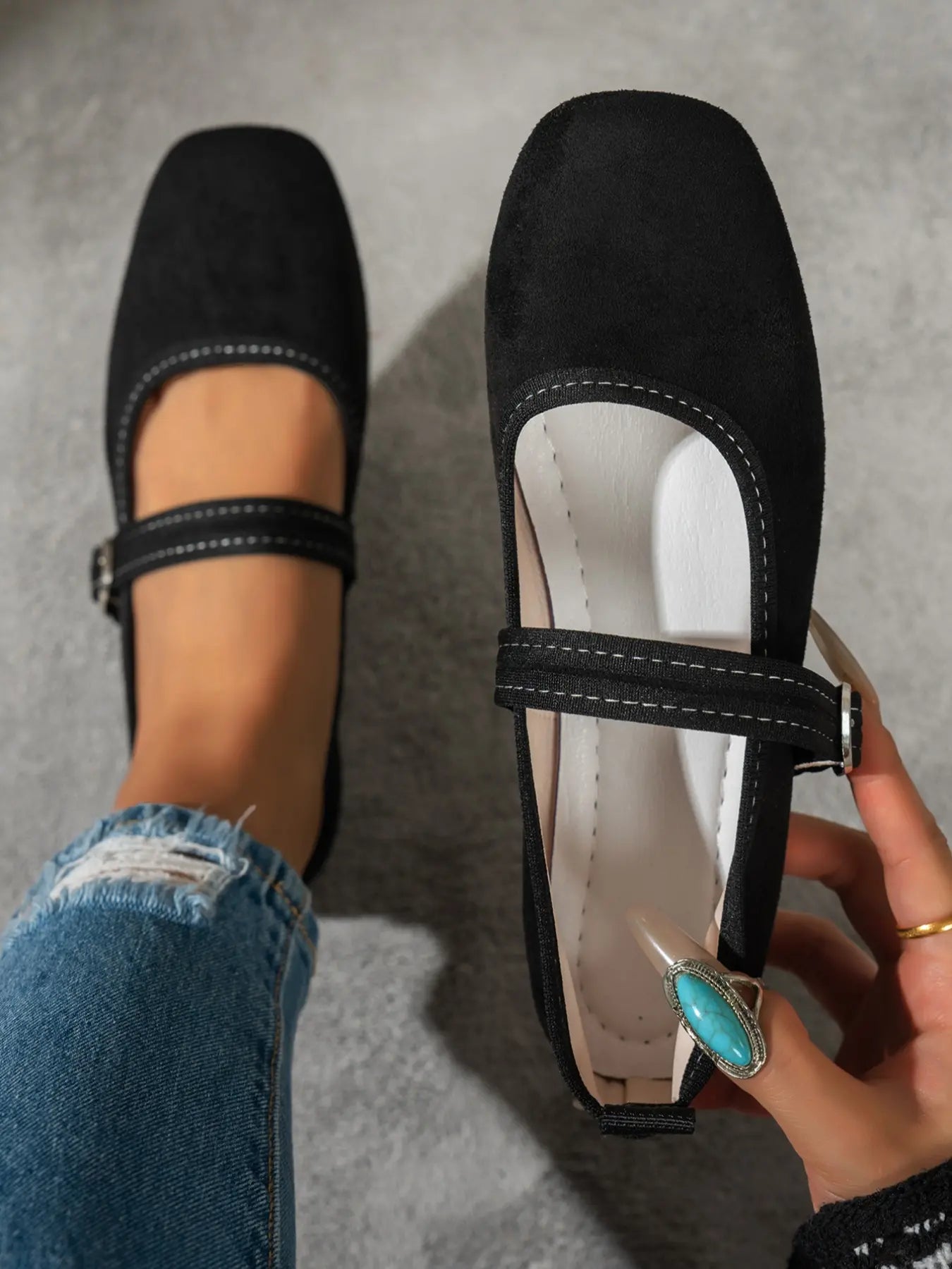 Vintage Square Toe Mary Janes