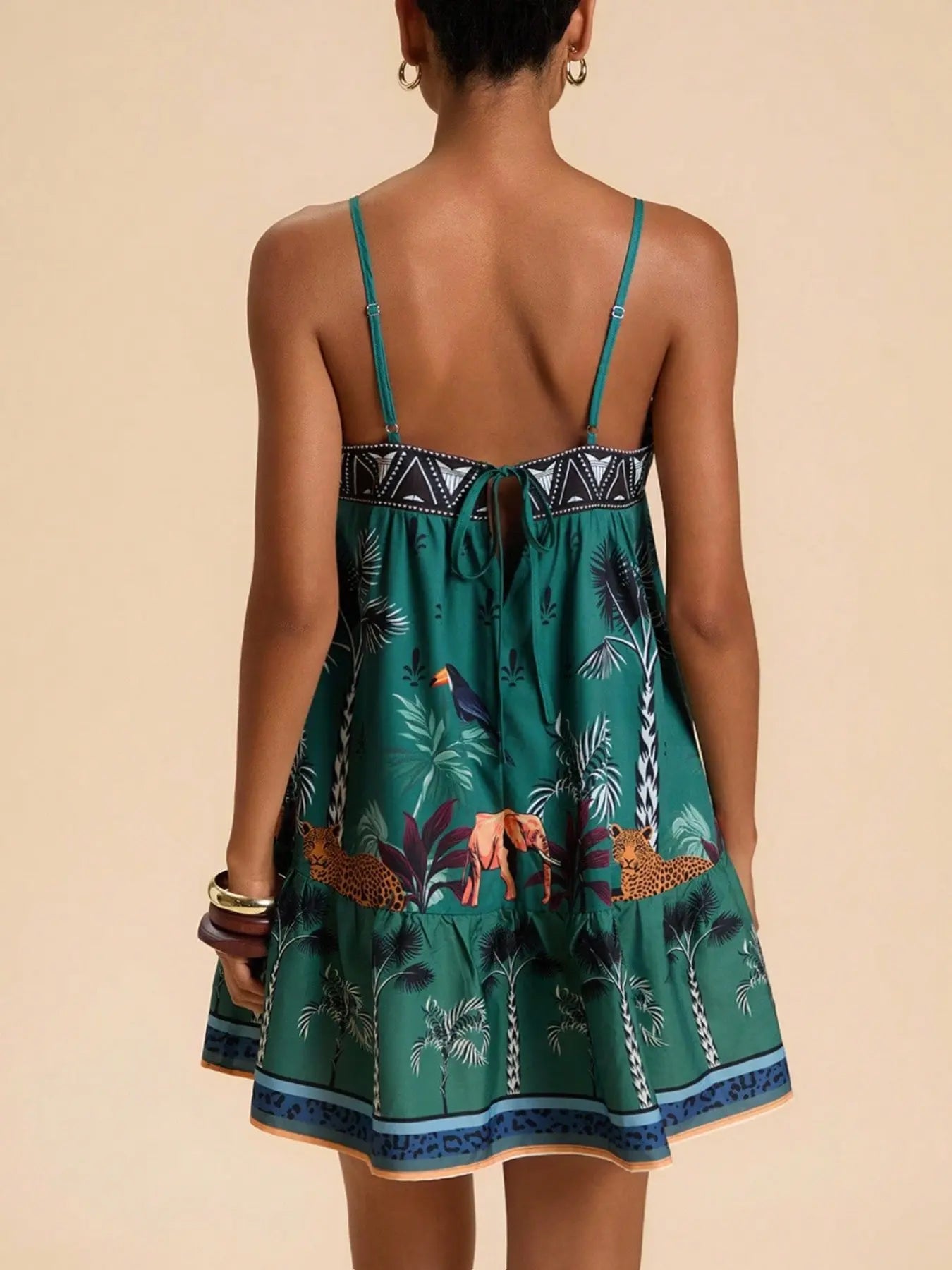 Chic Summer Floral Print Mini Sundress 