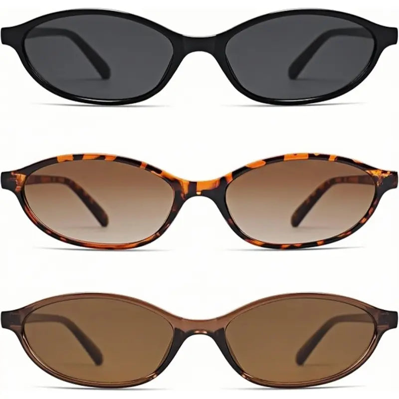3 Piece Retro Oval Chic Sunnies