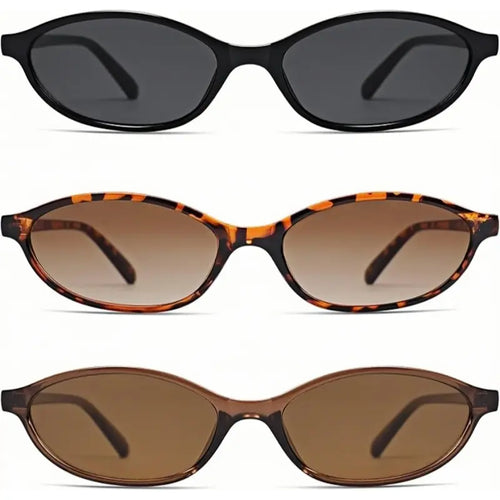 3 Piece Retro Oval Chic Sunnies