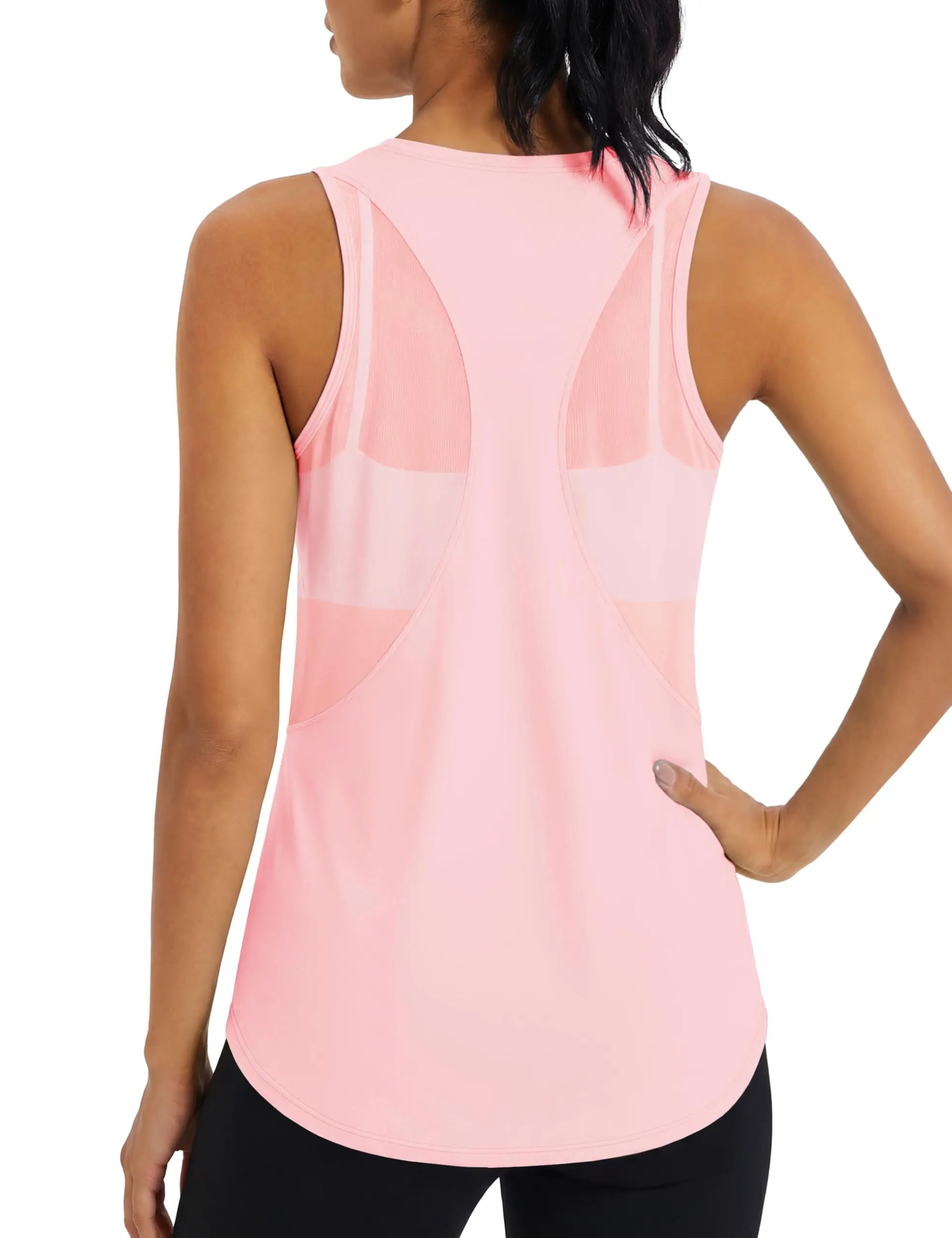 Lightweight Mesh Racerback Yoga Shirt 