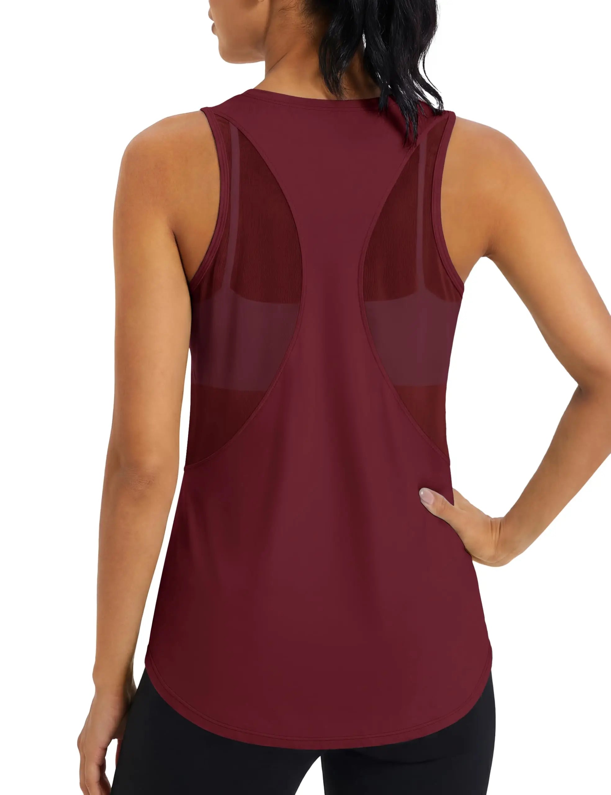 Lightweight Mesh Racerback Yoga Shirt 