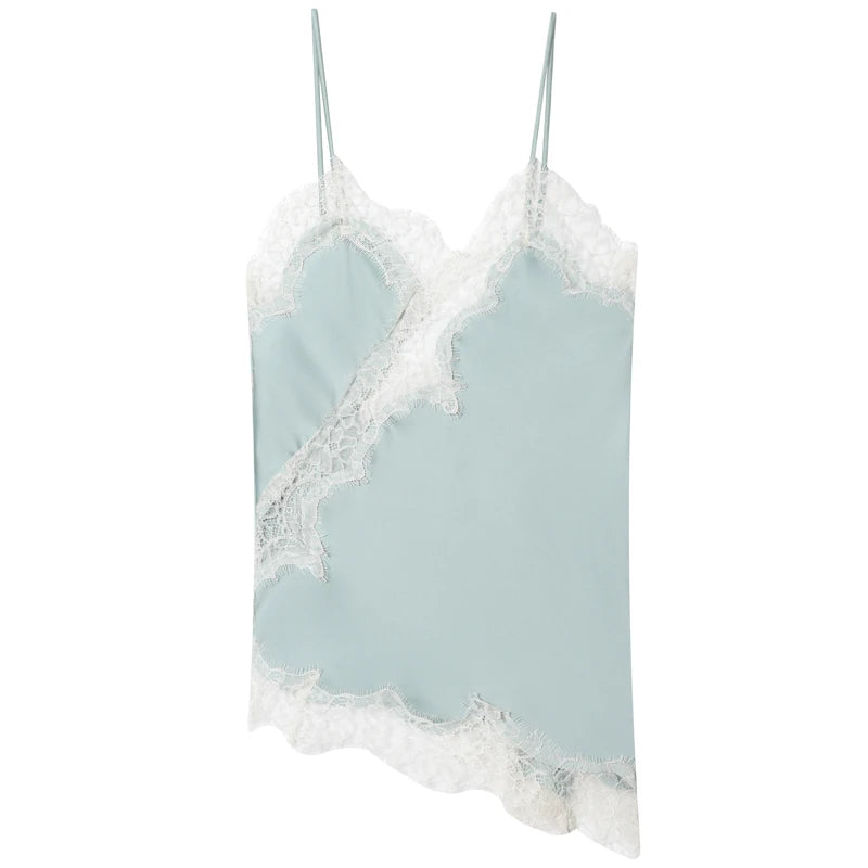Asymmetrical Slip Backless Camisole