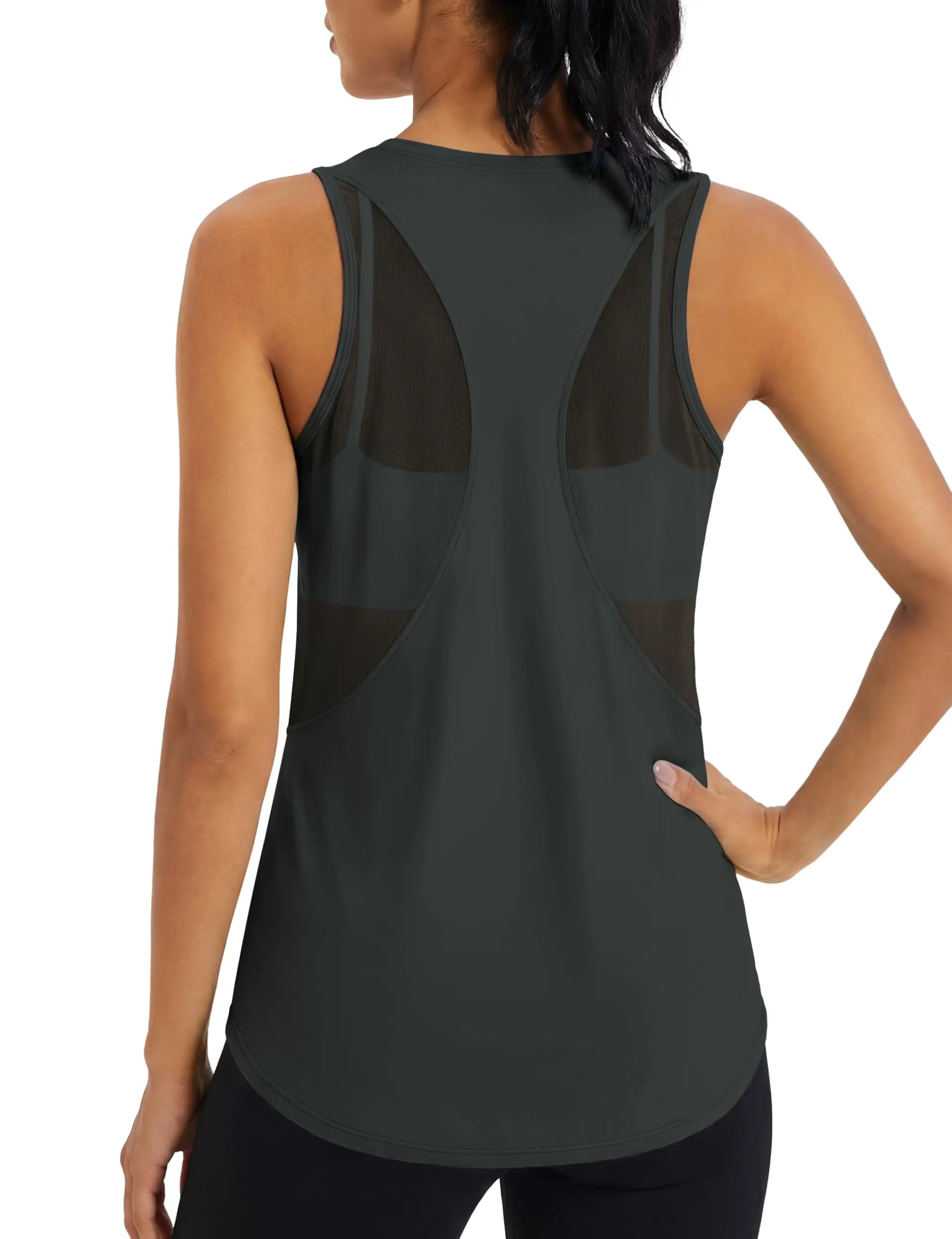 Lightweight Mesh Racerback Yoga Shirt 