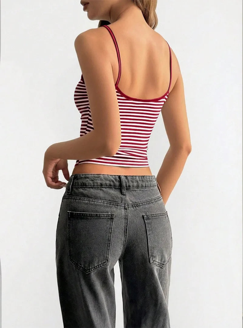 Striped Crop Tank Top 