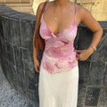 Floral Print Boho Mesh Cami