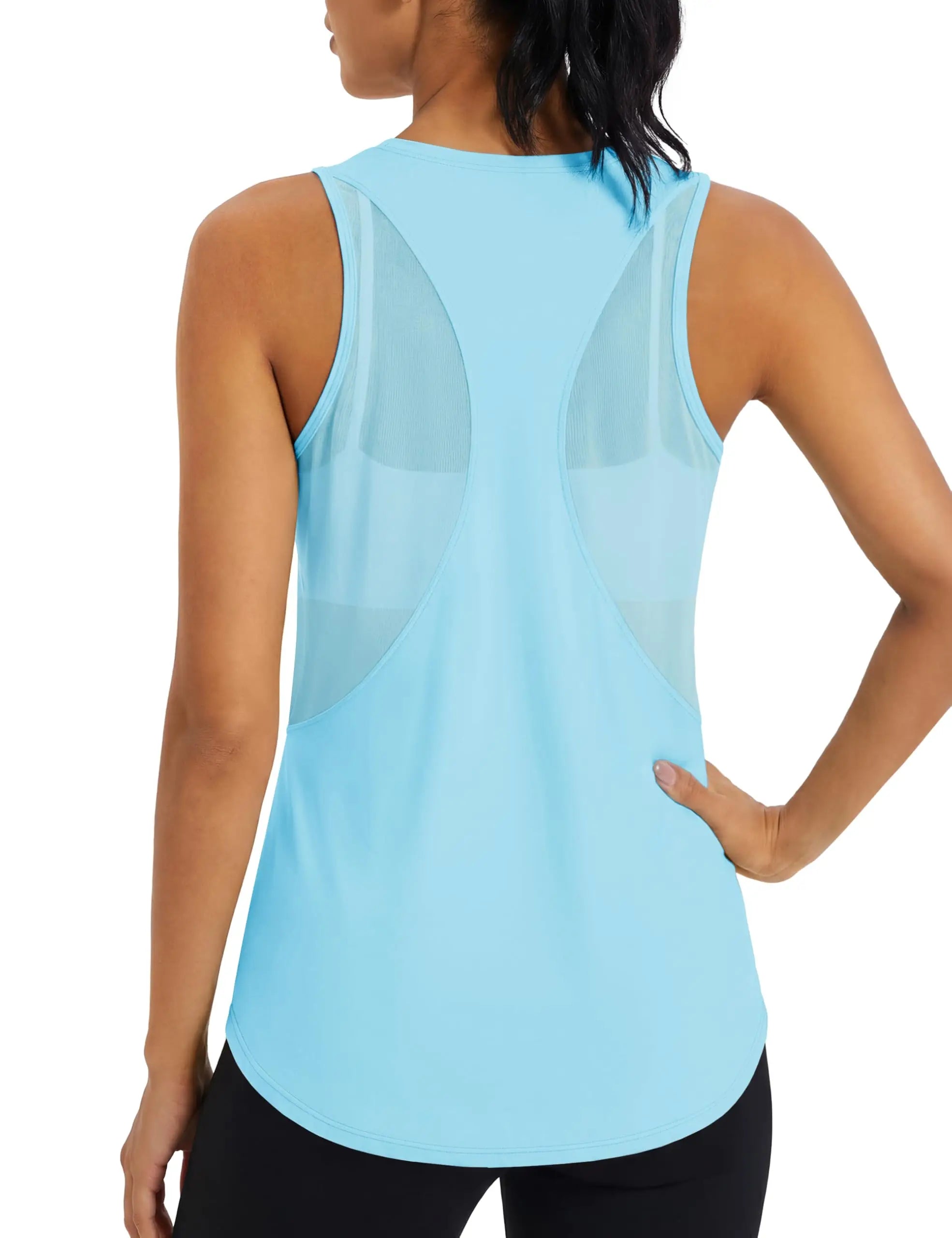 Lightweight Mesh Racerback Yoga Shirt 