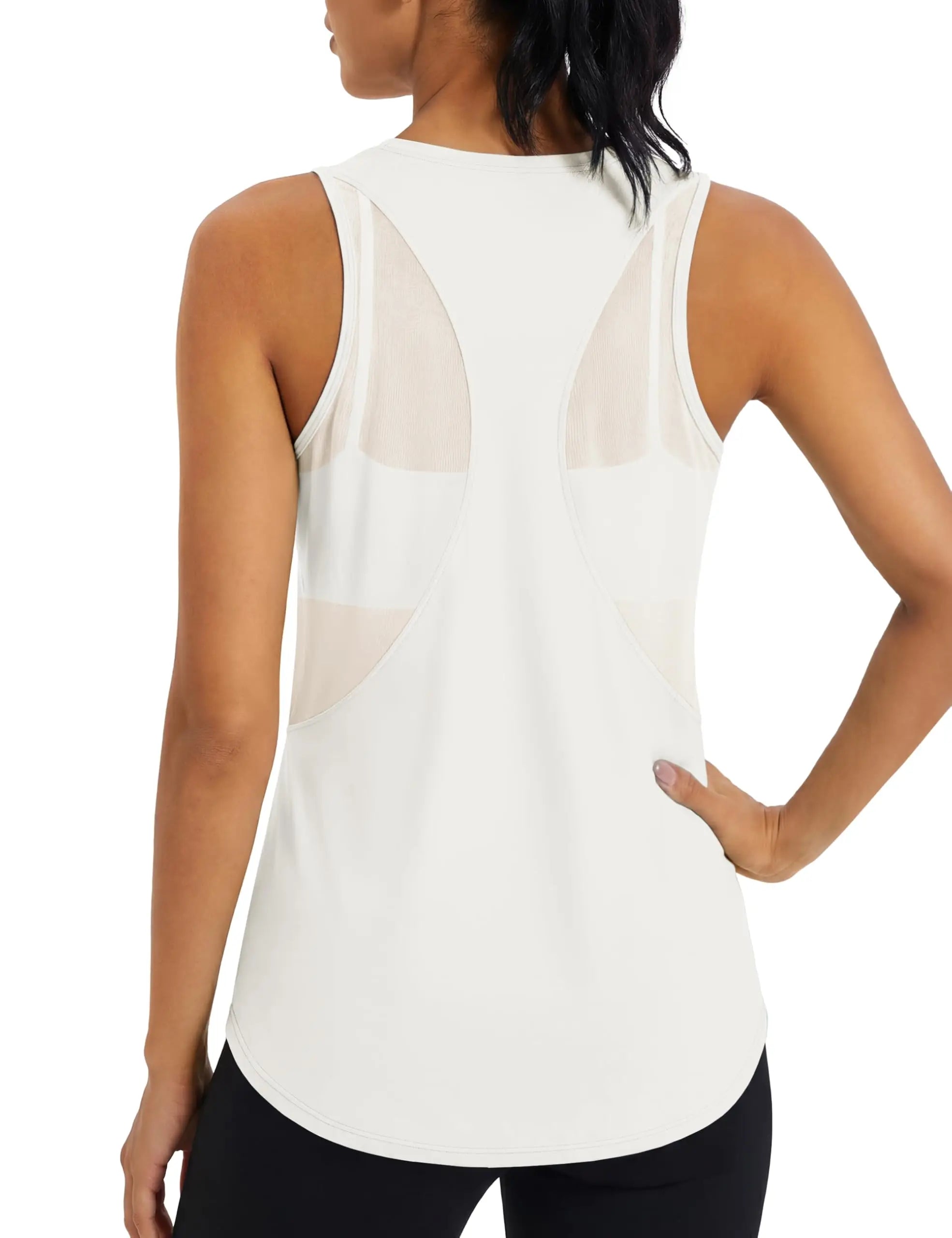 Lightweight Mesh Racerback Yoga Shirt 