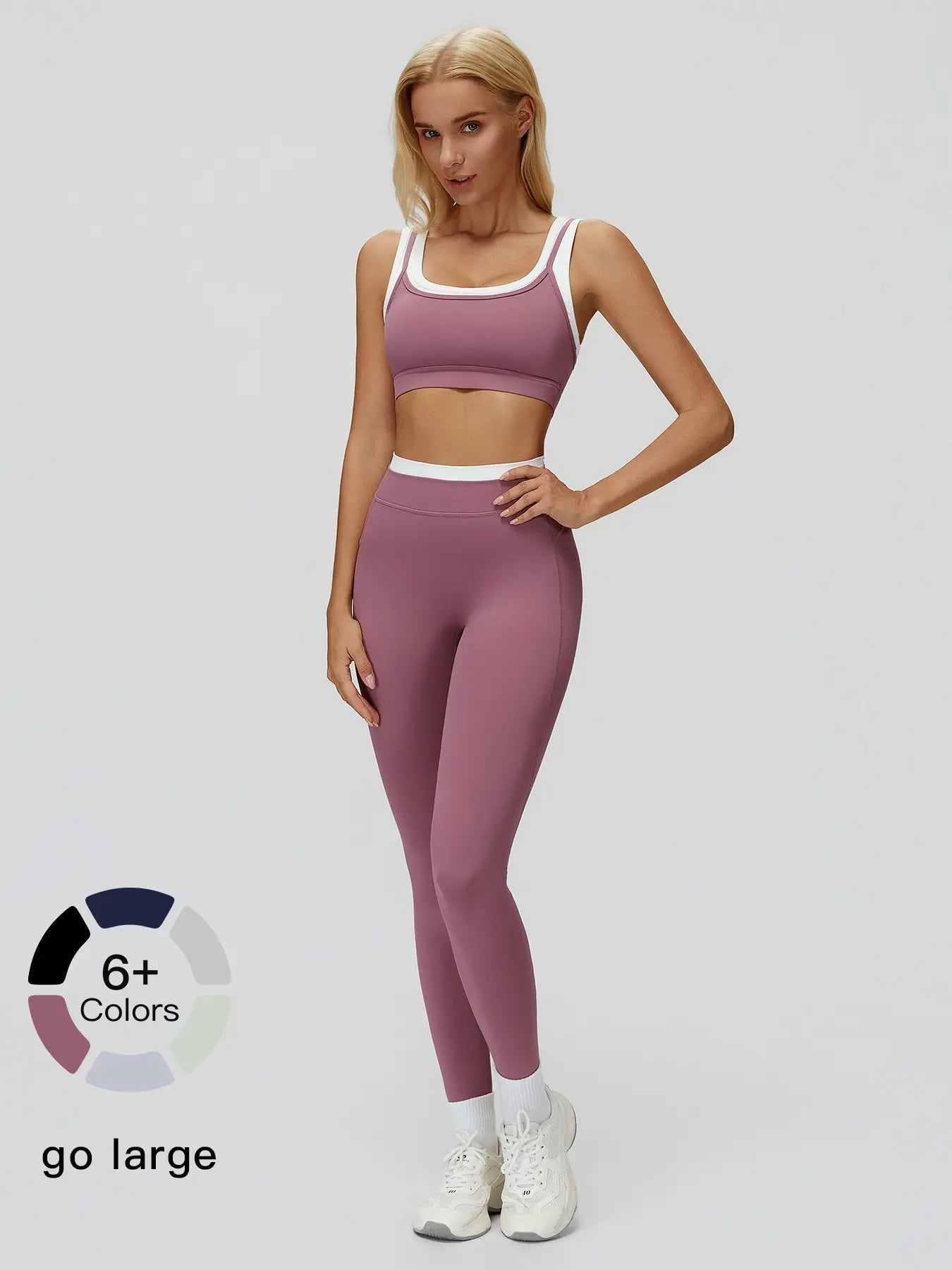 Two-Piece Color Block Yoga Set