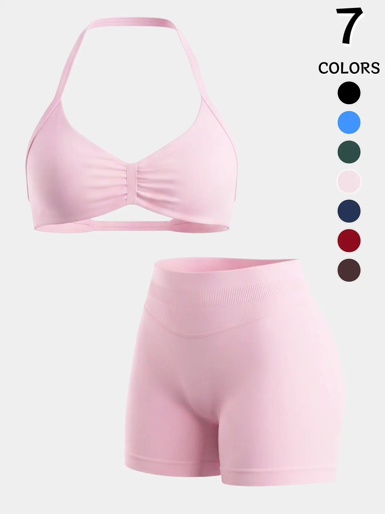 Halter Backless Gym Set