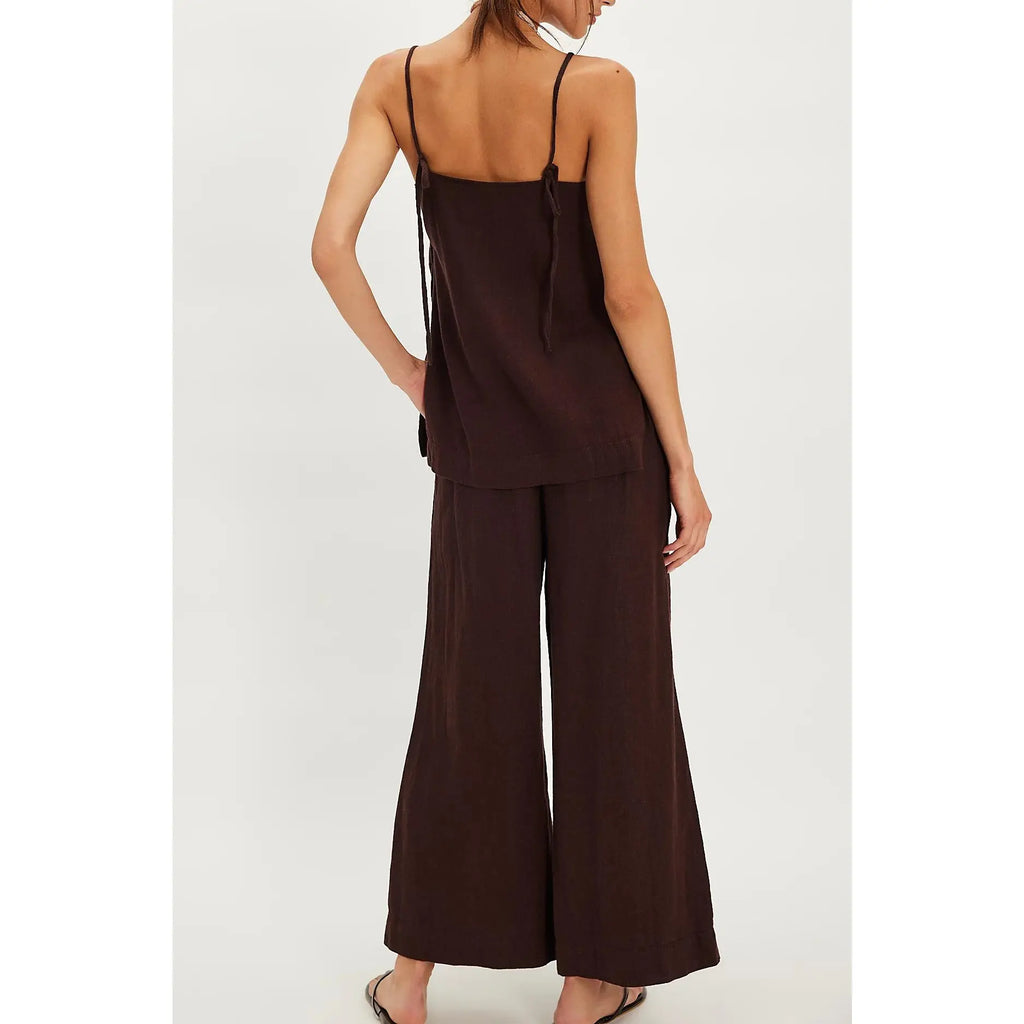 Two-Piece Embroidered Linen Set