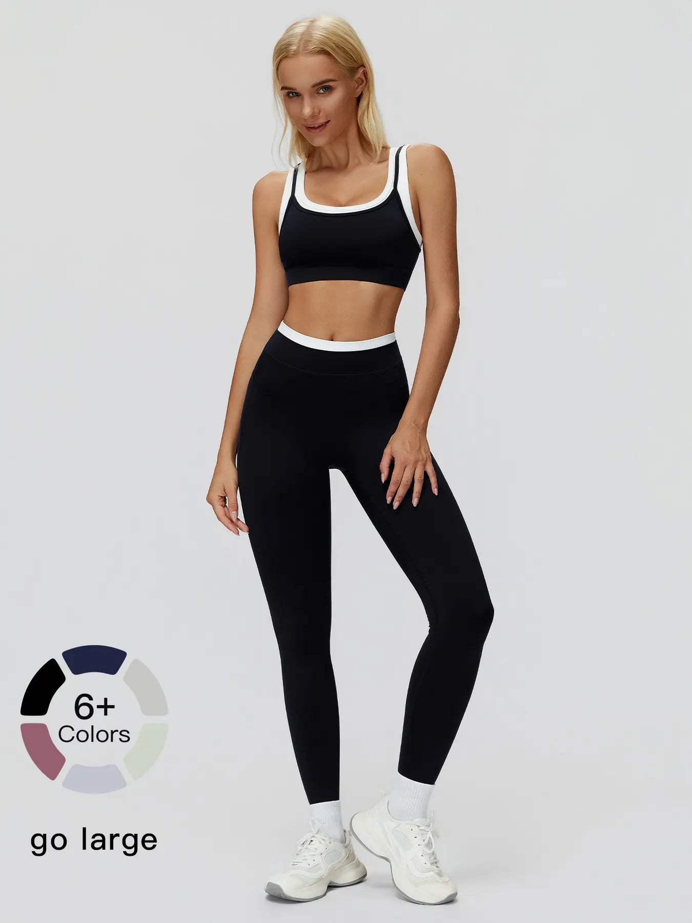 Two-Piece Color Block Yoga Set