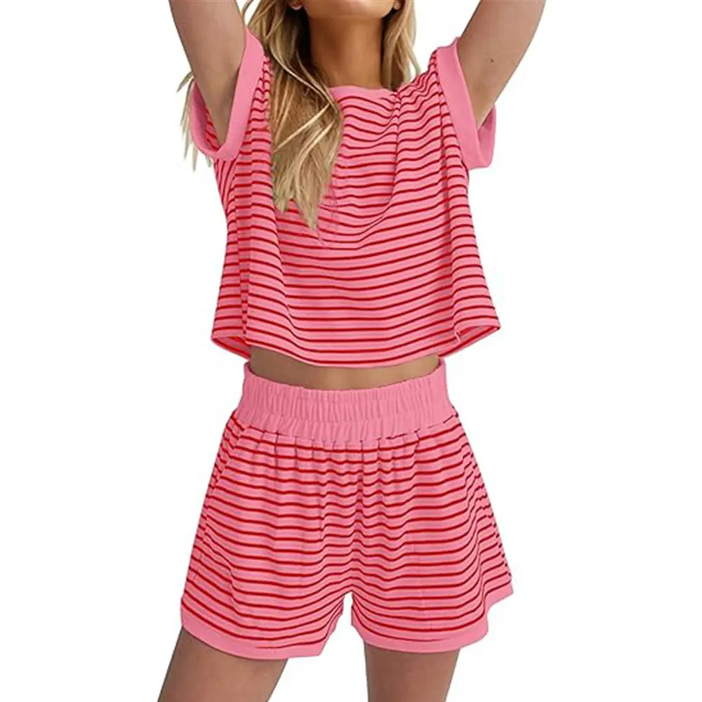 2 Piece Summer Stripes Lounge Set 