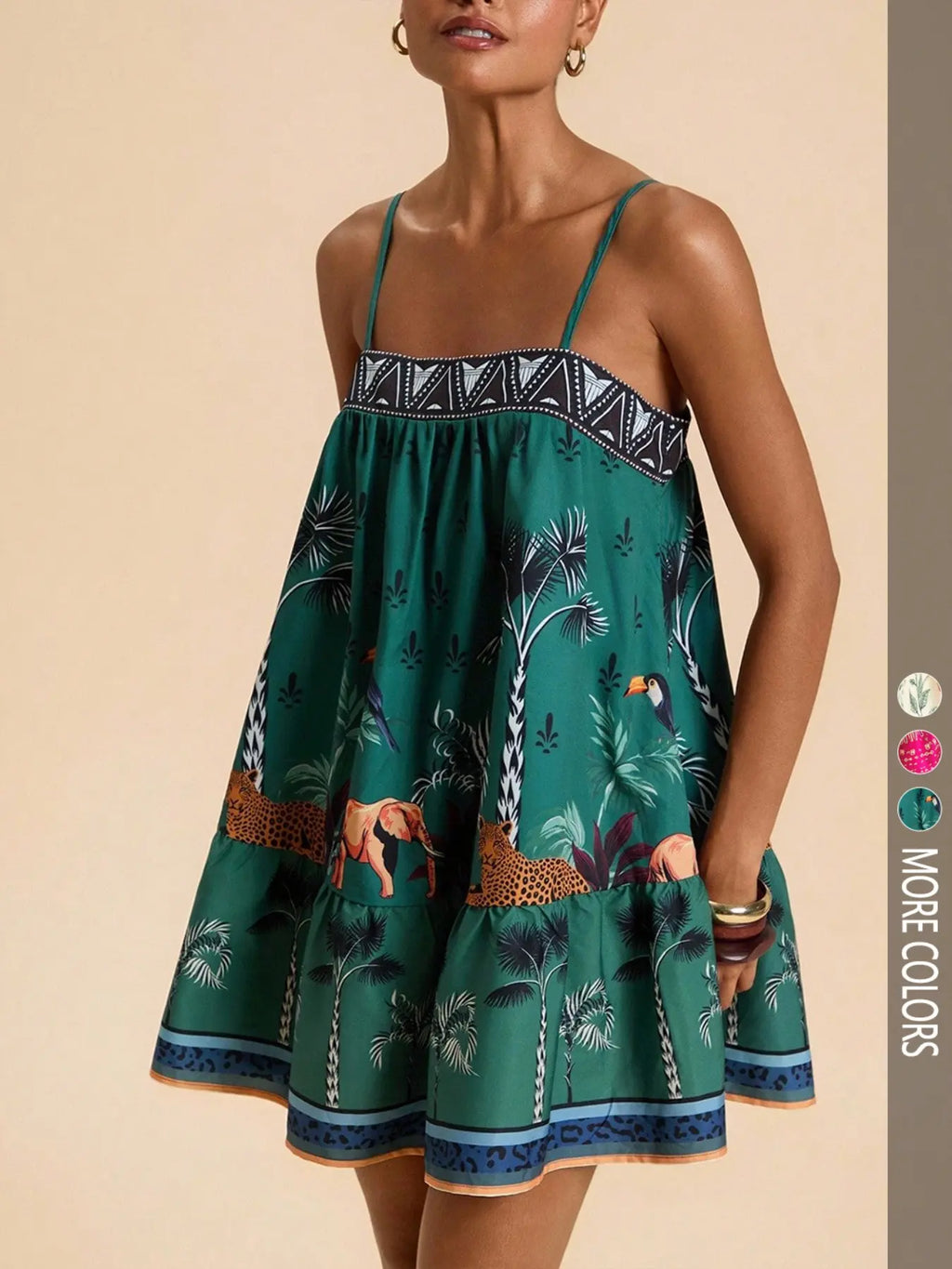 Chic Summer Floral Print Mini Sundress 