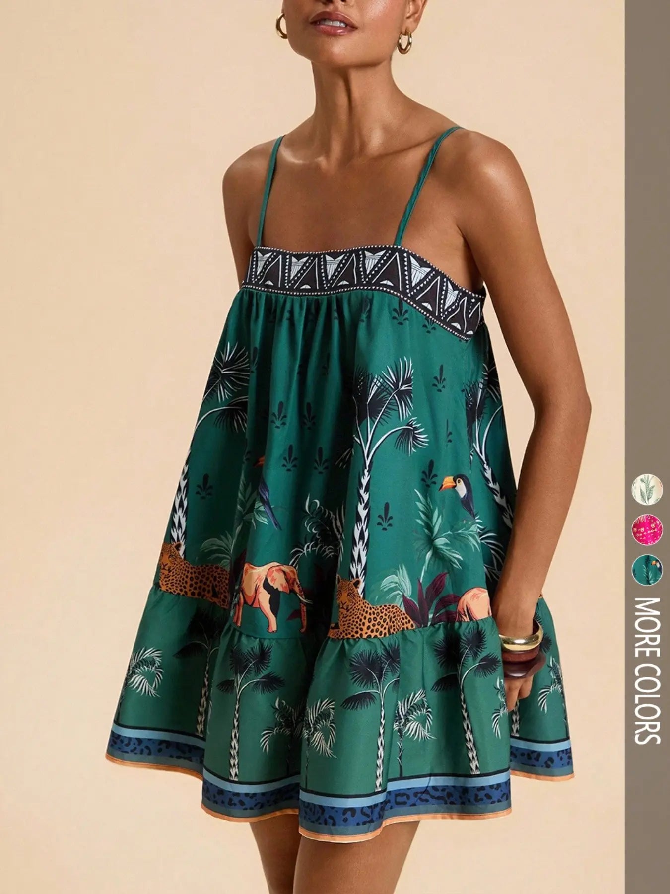 Chic Summer Floral Print Mini Sundress 