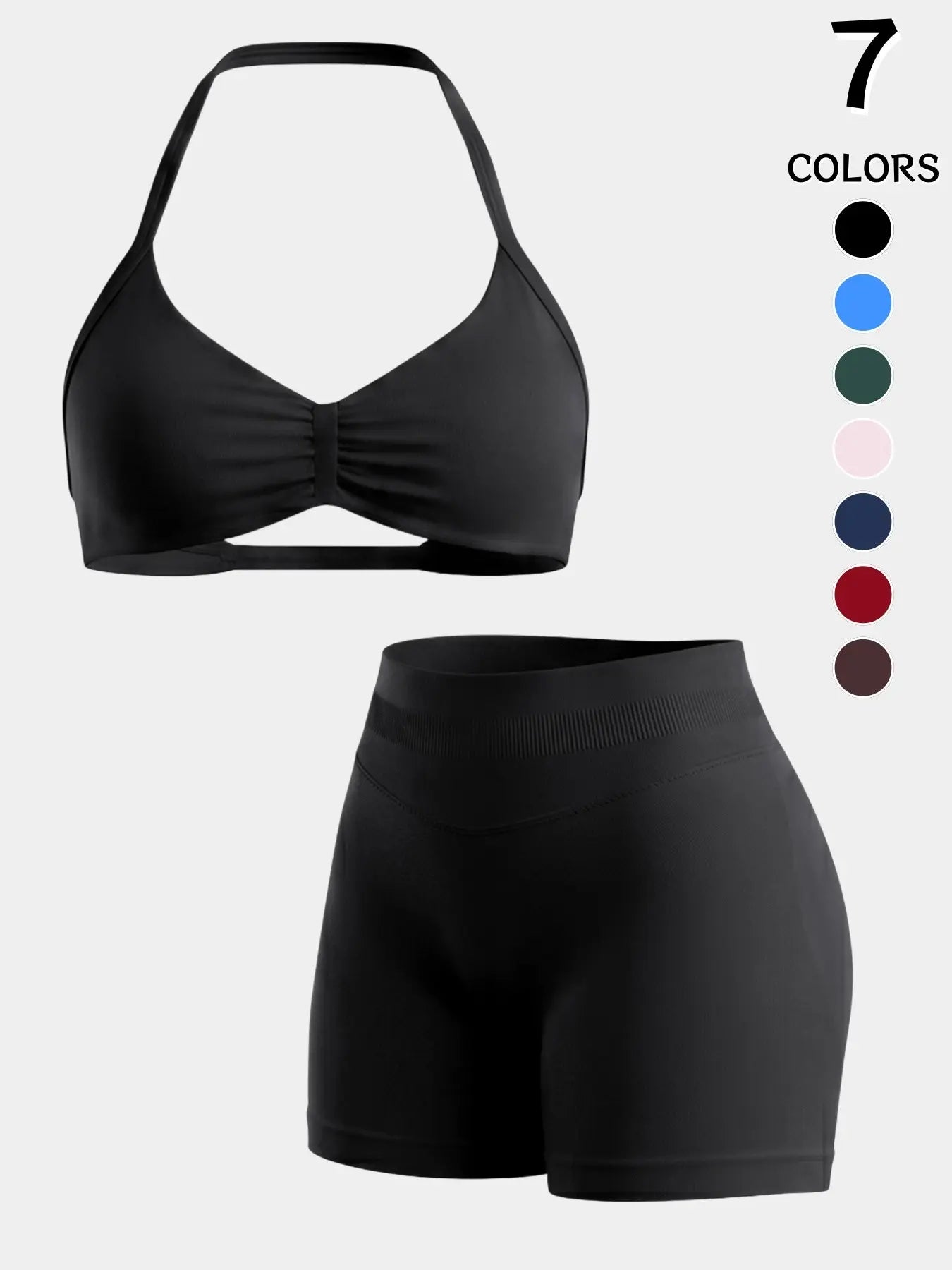 Halter Backless Gym Set