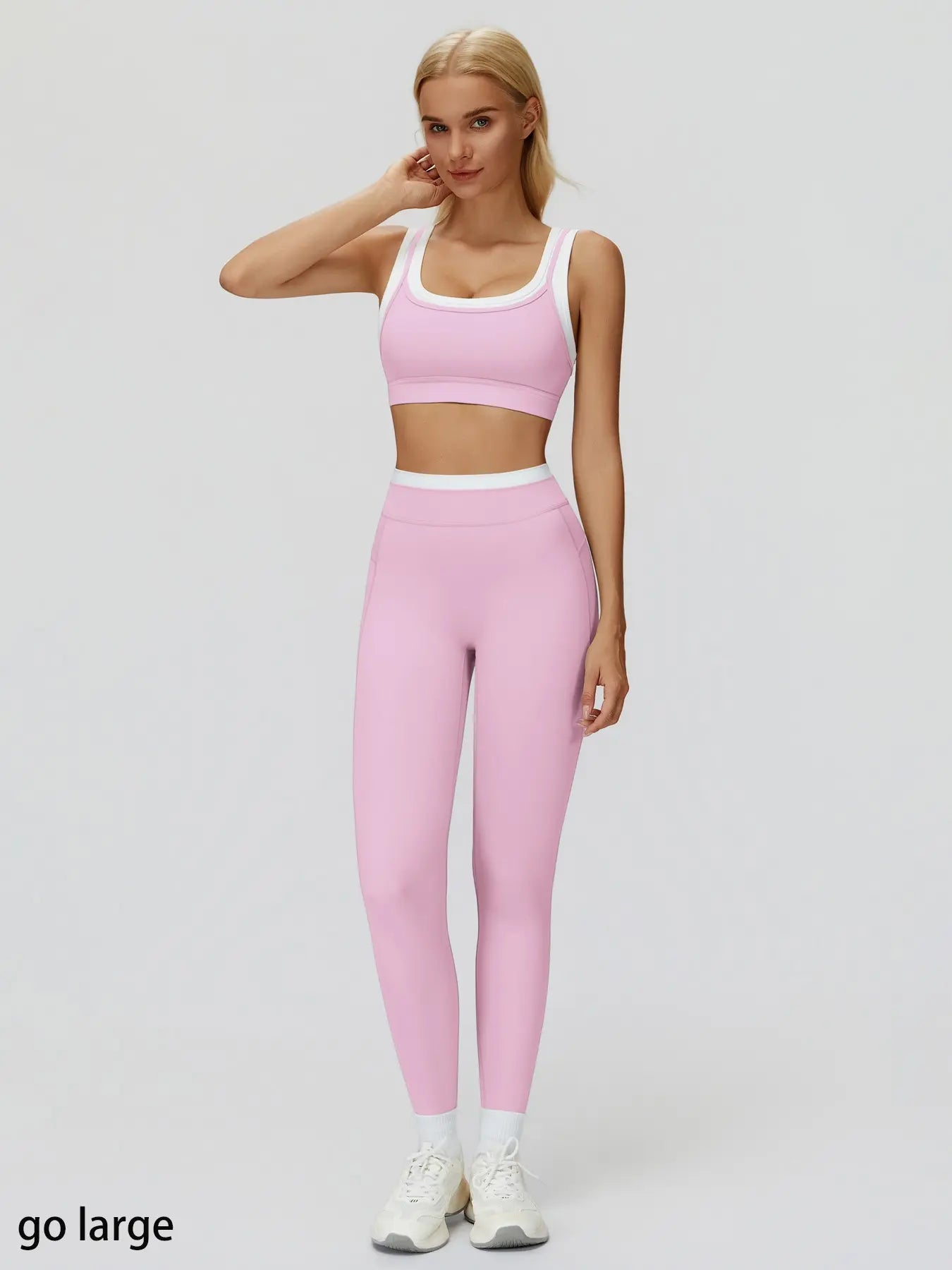 Two-Piece Color Block Yoga Set