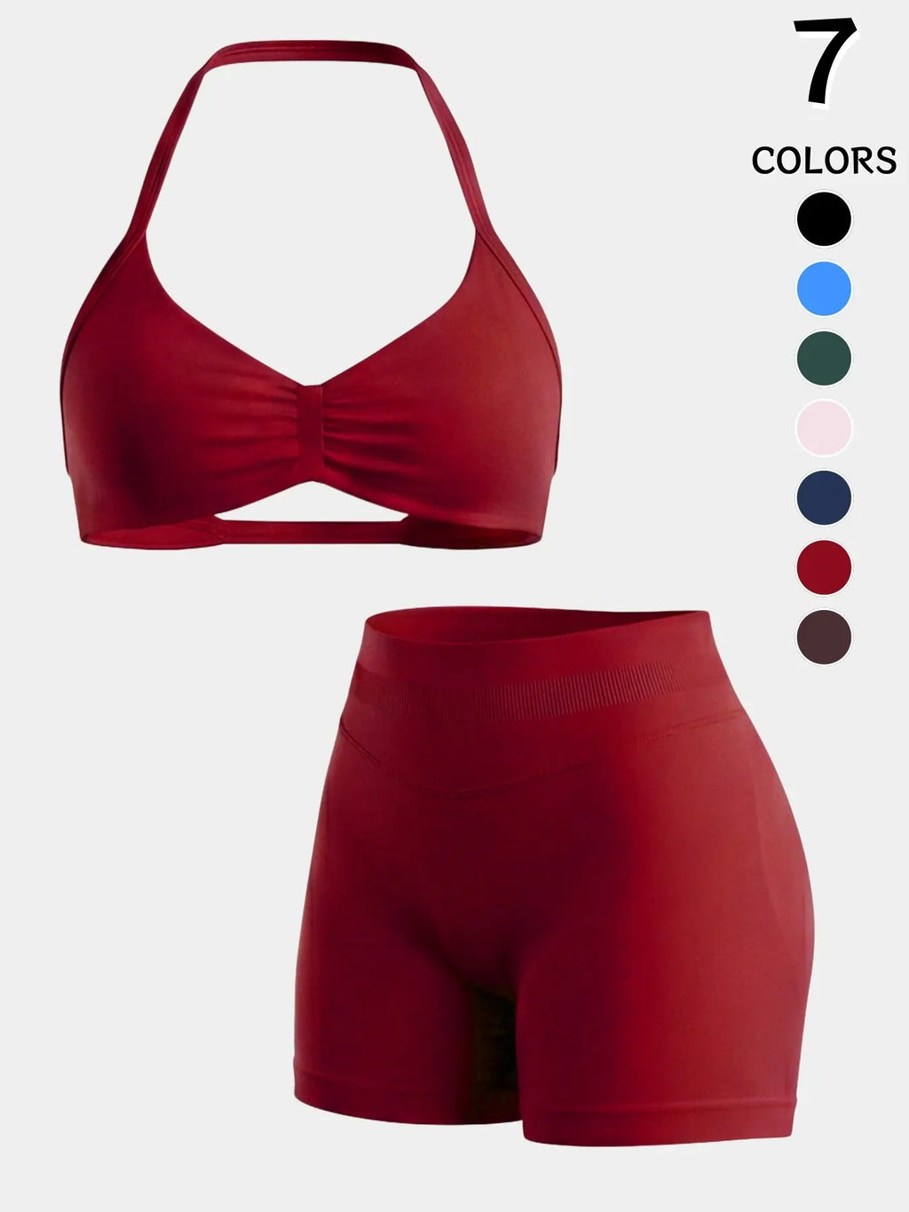 Halter Backless Gym Set