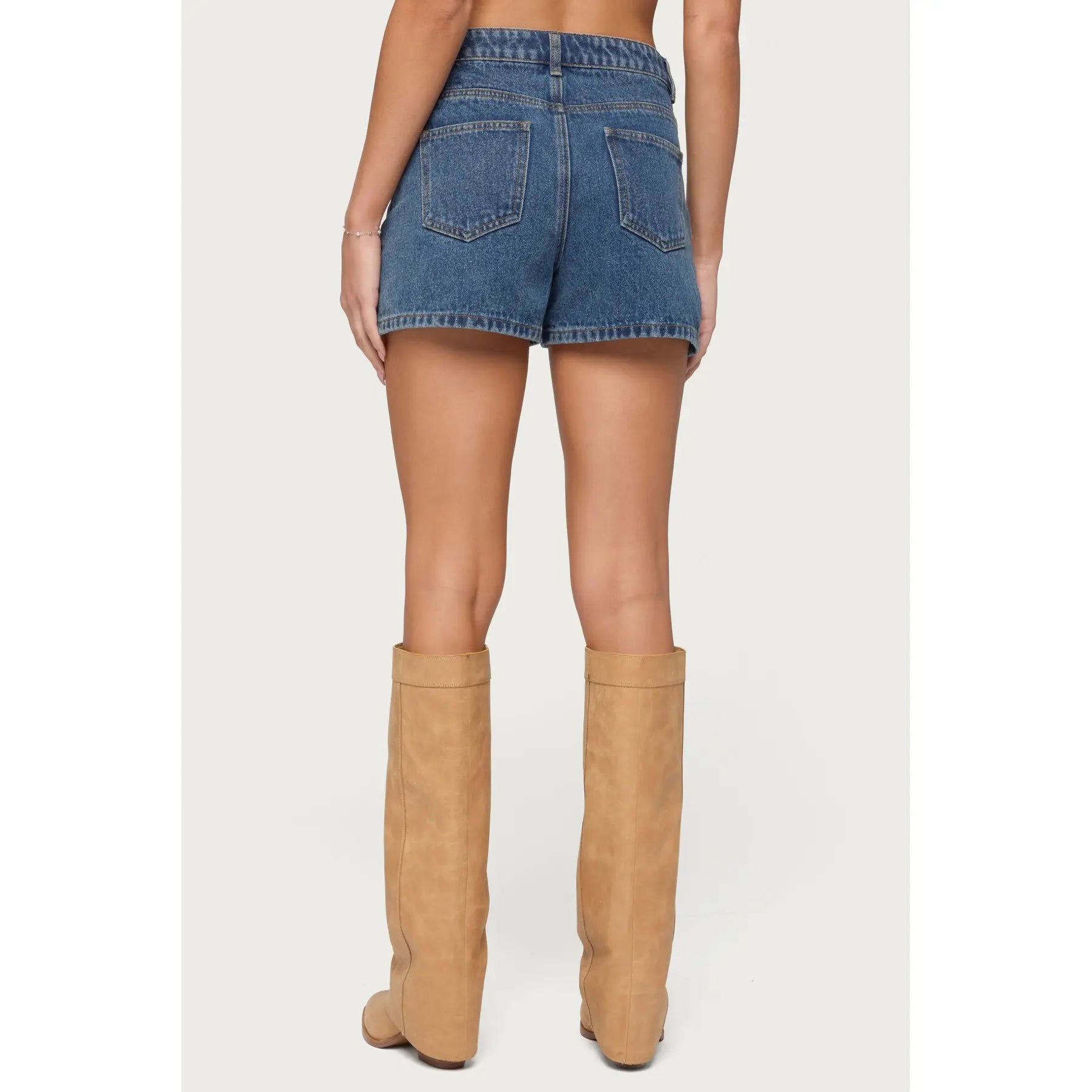 High Rise Denim Shorts