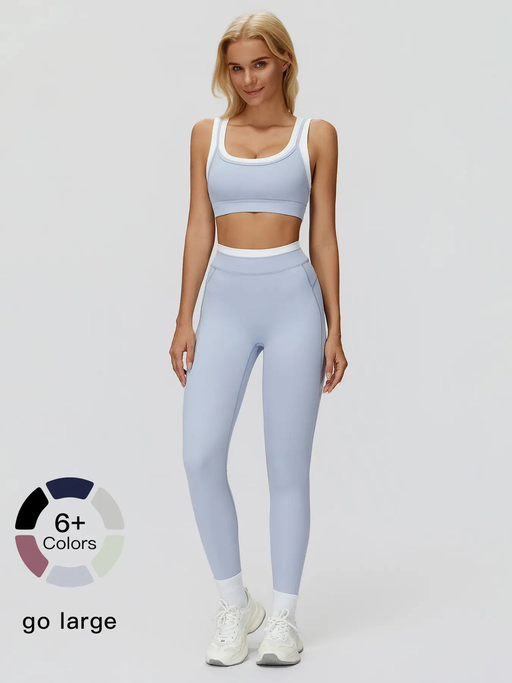 Two-Piece Color Block Yoga Set